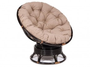 Кресло-качалка Papasan w 23/01 B с подушкой Antique brown, экошерсть Коричневый в Заречном - zarechnyj.магазин96.com | фото