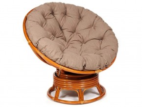 Кресло-качалка Papasan w 23/01 B с подушкой Cognac, экошерсть Коричневый в Заречном - zarechnyj.магазин96.com | фото