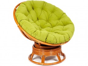 Кресло-качалка Papasan w 23/01 B с подушкой Cognac, флок Олива в Заречном - zarechnyj.магазин96.com | фото