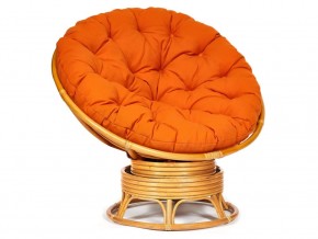 Кресло-качалка Papasan w 23/01 B с подушкой Honey, ткань Оранжевый в Заречном - zarechnyj.магазин96.com | фото