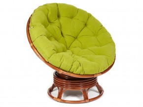 Кресло-качалка Papasan w 23/01 B с подушкой Pecan, флок Олива в Заречном - zarechnyj.магазин96.com | фото