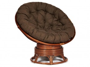 Кресло-качалка Papasan w 23/01 B с подушкой Pecan, ткань Коричневый в Заречном - zarechnyj.магазин96.com | фото