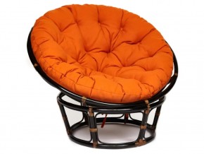 Кресло Papasan 23/01 W с подушкой Antique brown, ткань Оранжевый в Заречном - zarechnyj.магазин96.com | фото