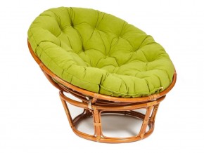 Кресло Papasan 23/01 W с подушкой Cognac, флок Олива в Заречном - zarechnyj.магазин96.com | фото