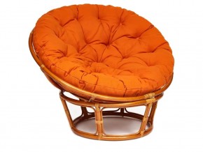 Кресло Papasan 23/01 W с подушкой Cognac, ткань Оранжевый в Заречном - zarechnyj.магазин96.com | фото