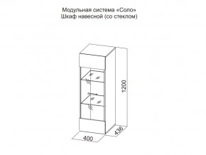 Шкаф навесной (со стеклом) в Заречном - zarechnyj.магазин96.com | фото